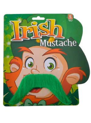 St Patrick's Day Adults Handlebar Green Moustache