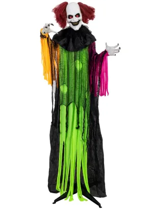 Standing Evil Clown Animated Halloween Decoration