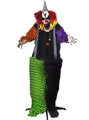 Standing Evil Clown Halloween Decoration with Light and Sound