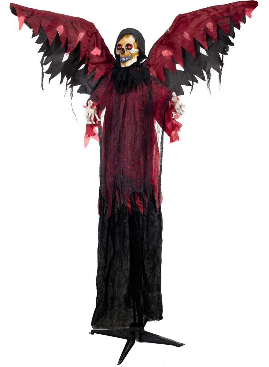 Standing Winged Demon Reaper Animated Halloween Decoration