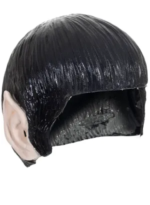 Star Trek Spock Mens Short Black Latex Costume Wig with Ears