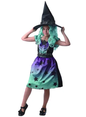 Star Witch Girls Aqua and Purple Halloween Costume