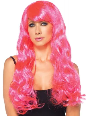 Starbright Long Wavy Hot Pink Wig