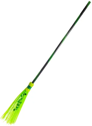Starry Green Witch Broomstick Halloween Accessory
