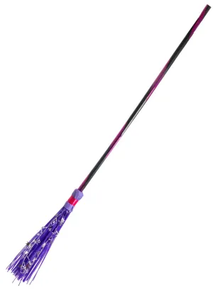 Starry Purple Witch Broomstick Halloween Accessory
