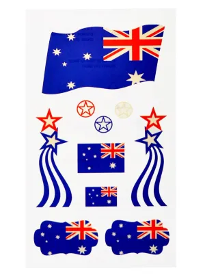 Stars and Flags Australia Day Temporary Tattoos