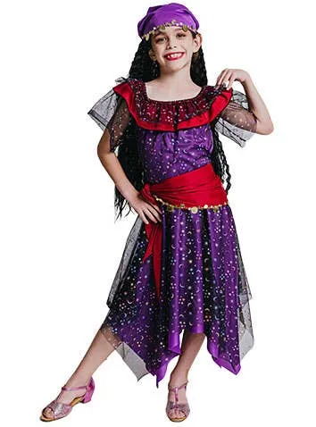 Stars and Moons Fortune Teller Girls Gypsy Costume