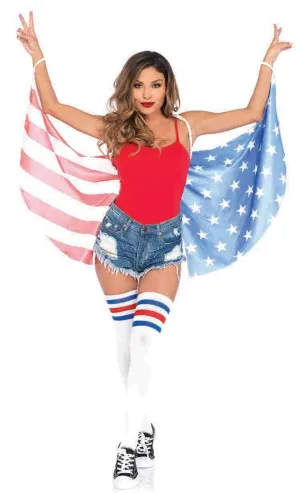 Stars and Stripes Fabric Costume Wings