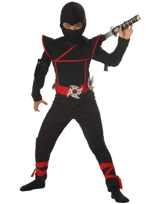 Stealthy Black and Red Ninja Boys Book Week Costume