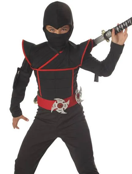 Stealthy Black and Red Ninja Boys Book Week Costume