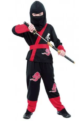 Stealthy Boys Black Ninja Costume