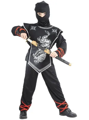 Stealthy Ninja Warrior Boys Dress Up Costume