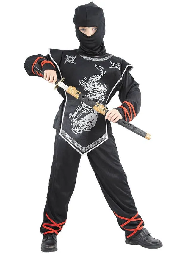 Stealthy Ninja Warrior Boys Dress Up Costume