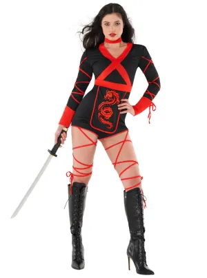 Stealthy Plus Size Womens Sexy Dragon Ninja Costume