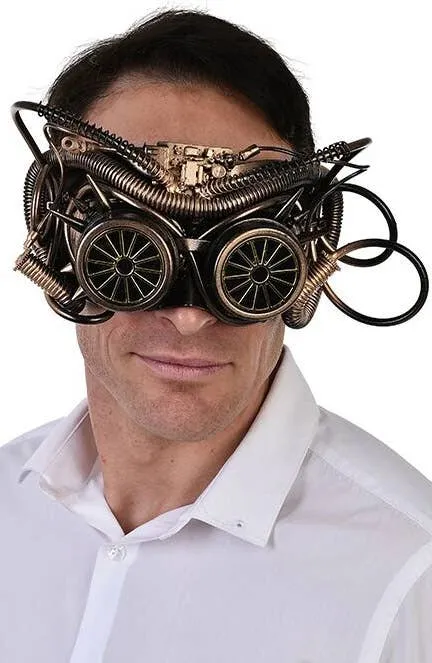 Steam Punk Copper Goggles Masquerade Mask