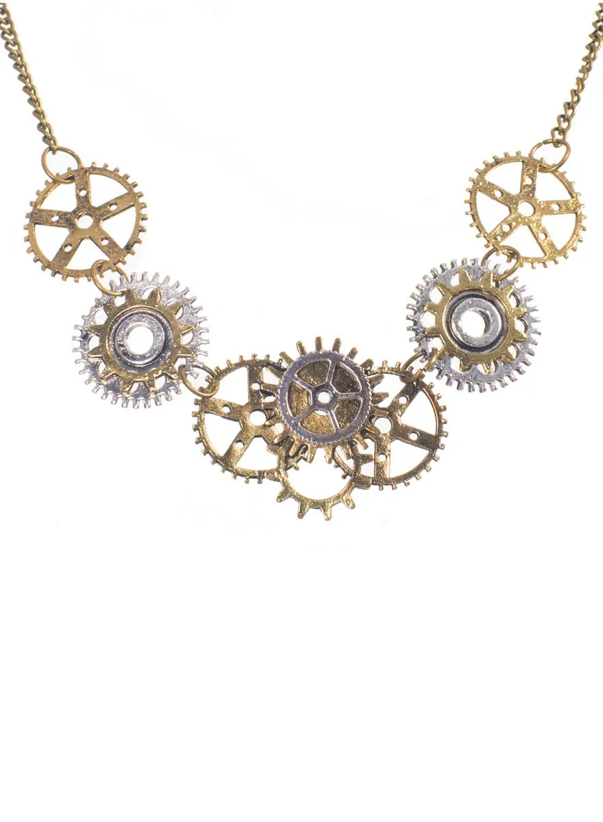 Steampunk Cogs and Gears Costume Necklace