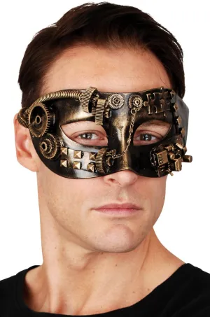 Steampunk Mens Copper Masquerade Mask