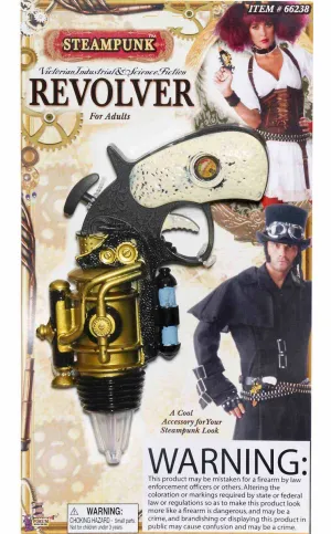 Steampunk Sci-Fi Novlety Gold Revolver Gun