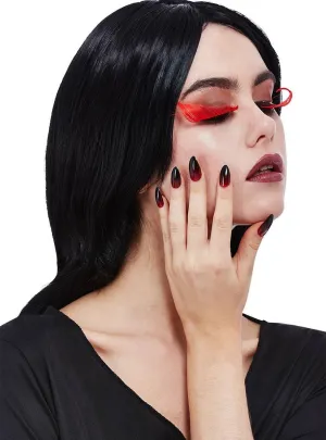 Stick On Red Eyelashes and Fake Nails Halloween Makeup Kit