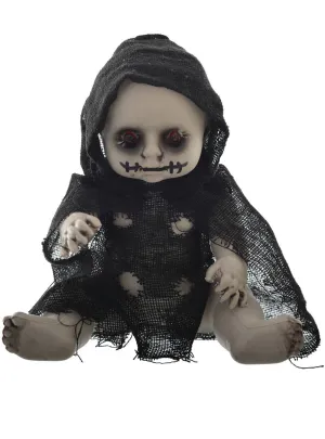 Stitched Mouth Baby Ghoul Doll with Light Up Eyes