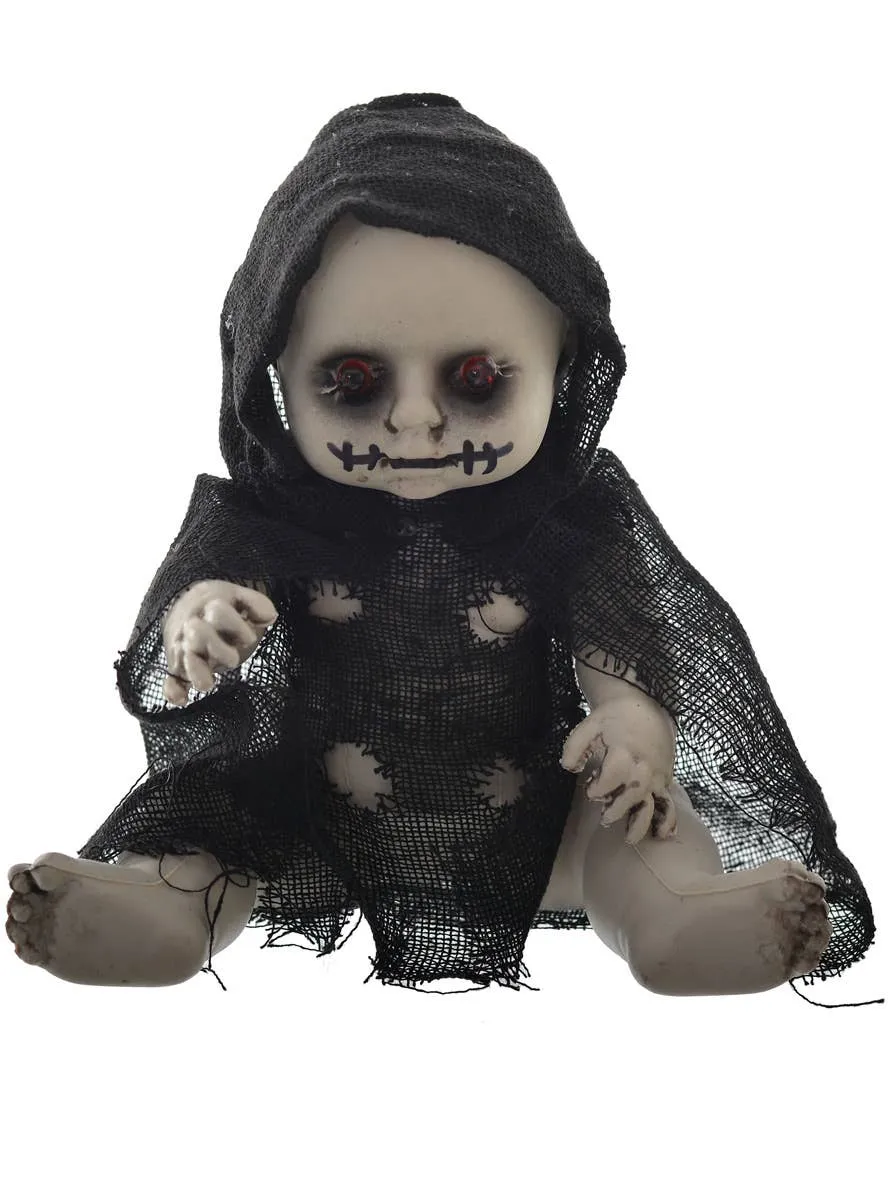 Stitched Mouth Baby Ghoul Doll with Light Up Eyes