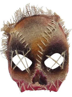 Stitched Scarecrow Halloween Costume Mask