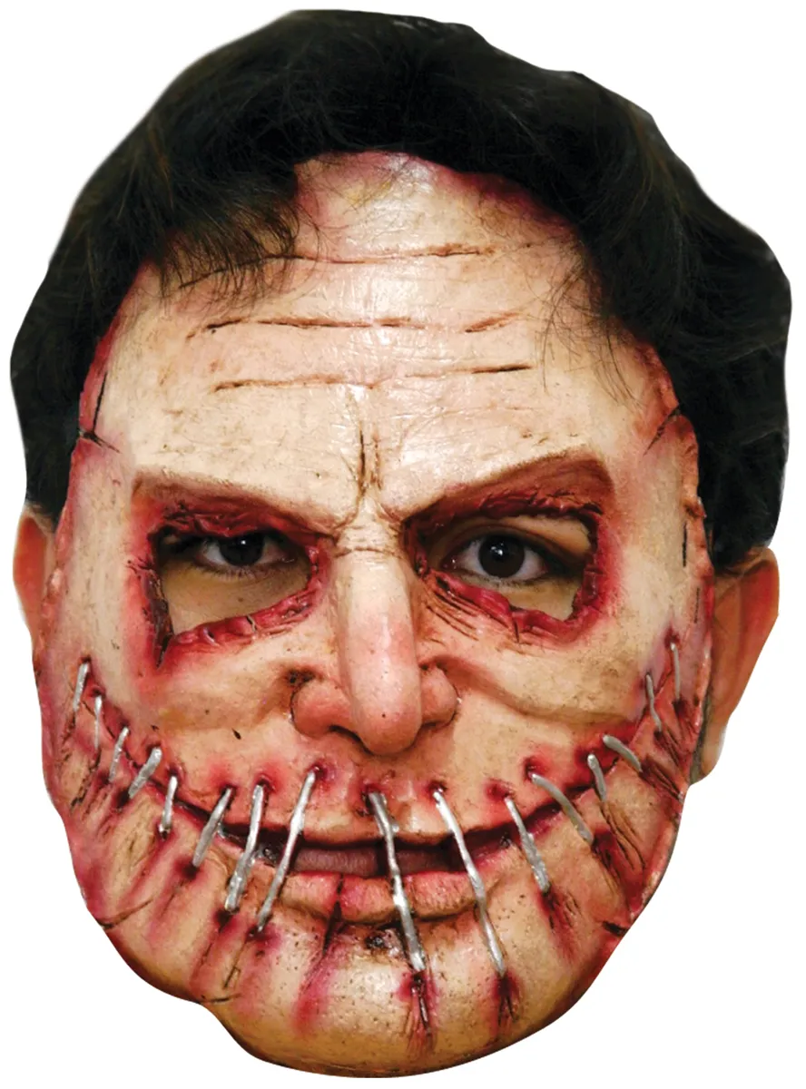 Stitched Serial Killer Latex Halloween Costume Mask