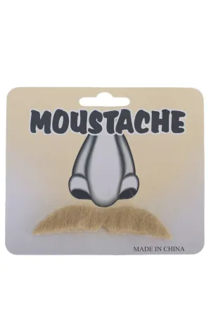 Straight Blonde Stick On Fake Moustache