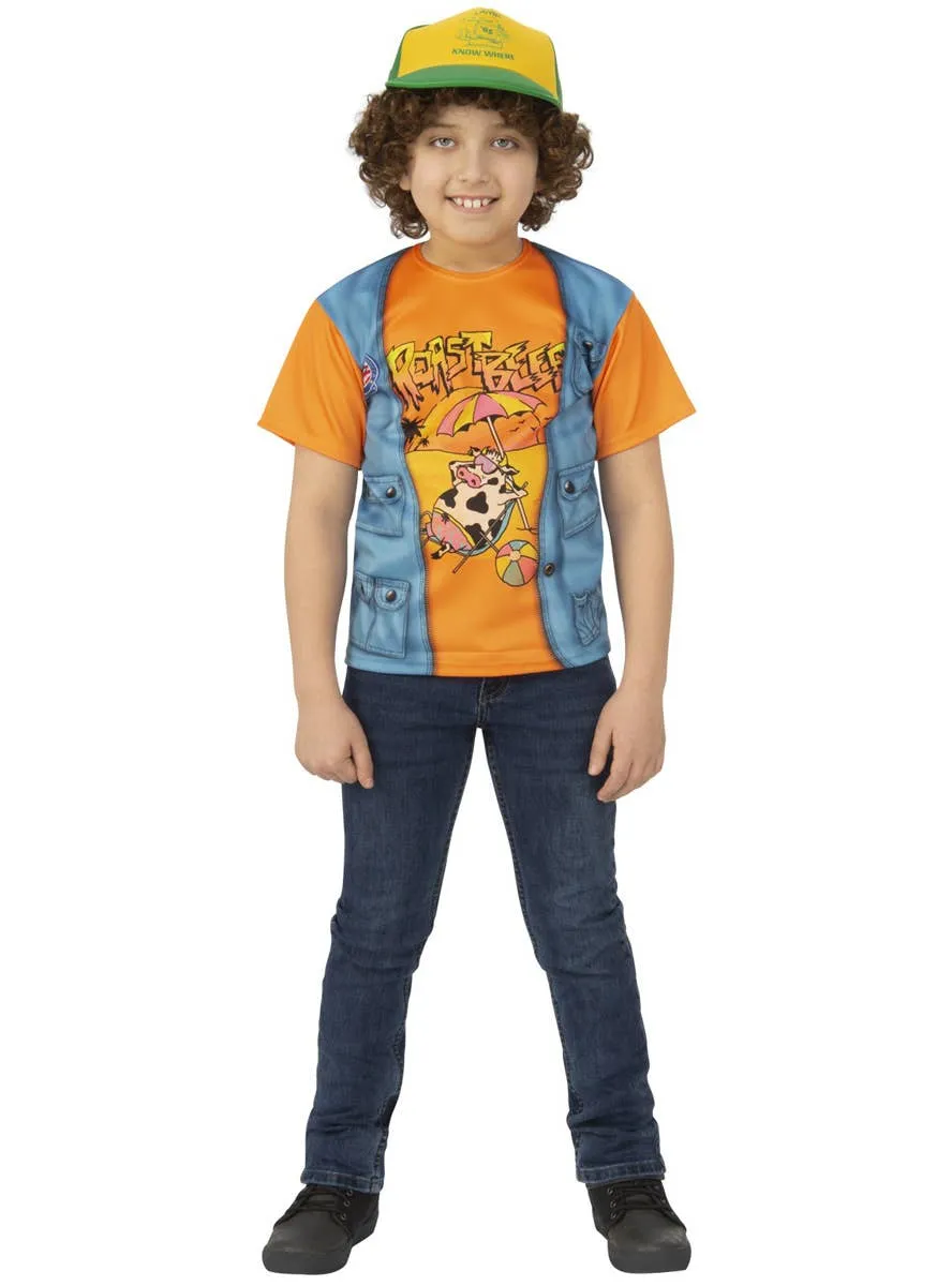 Stranger Things Boys Dustin Roast Beef Costume Shirt