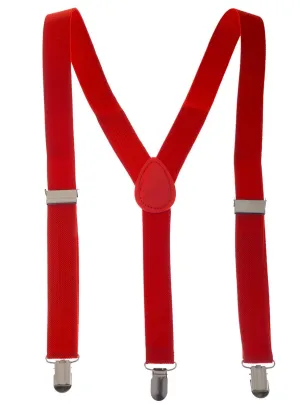 Stretchy Red Adjustable Costume Suspenders