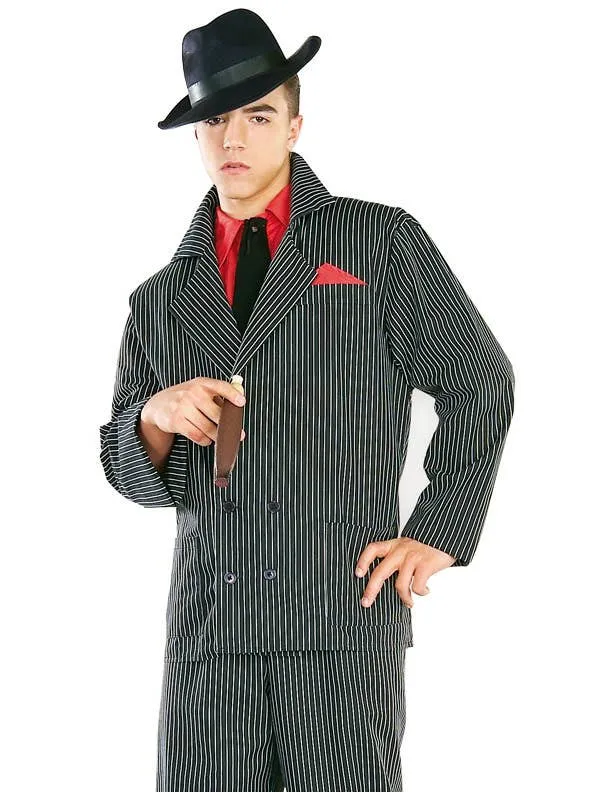 Striped Mens 1920s Gangster Suit Costume