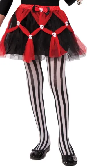 Striped Pirate Girls Costume Stockings