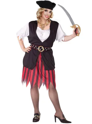 Striped Pirate Womens Dress Up Costume