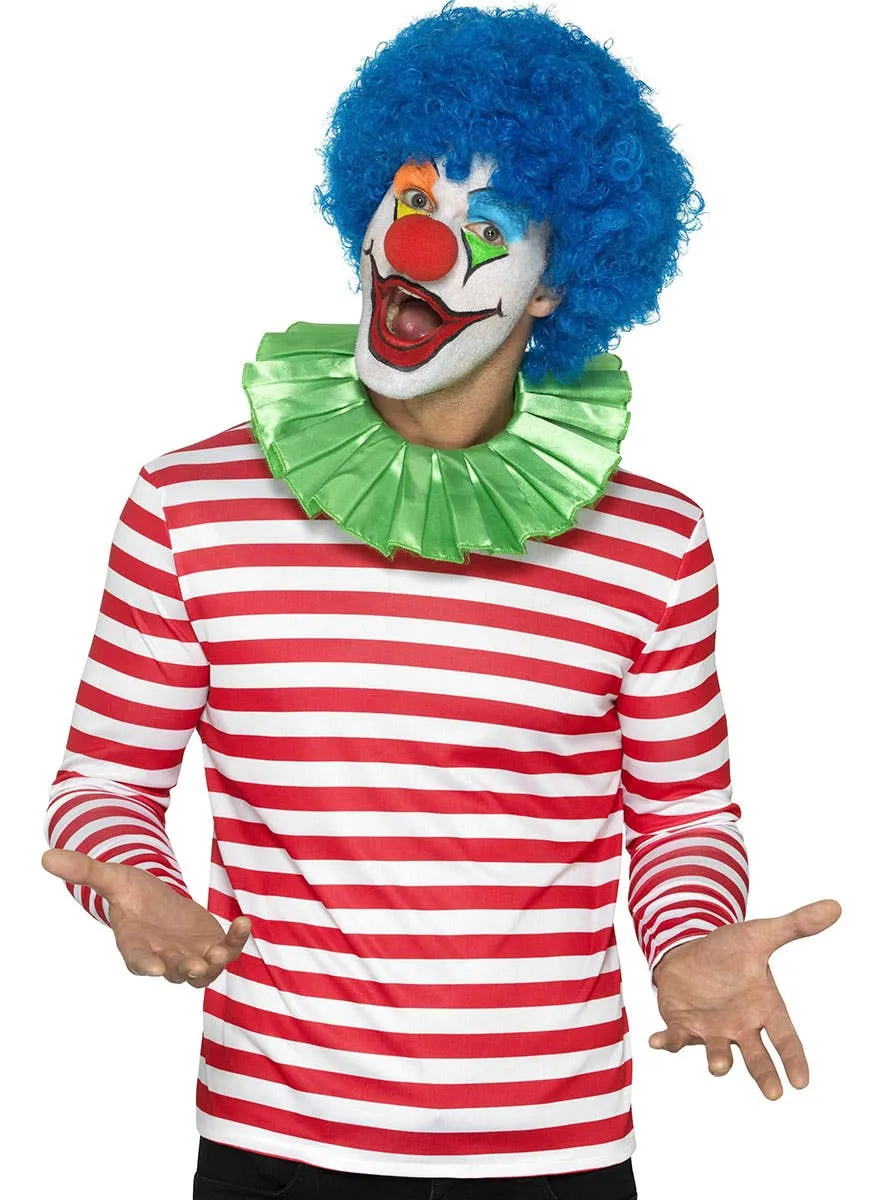 Striped Red and White Mens Clown Costume Shirt