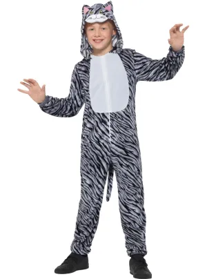 Striped Tabby Cat Boys Onesie Costume