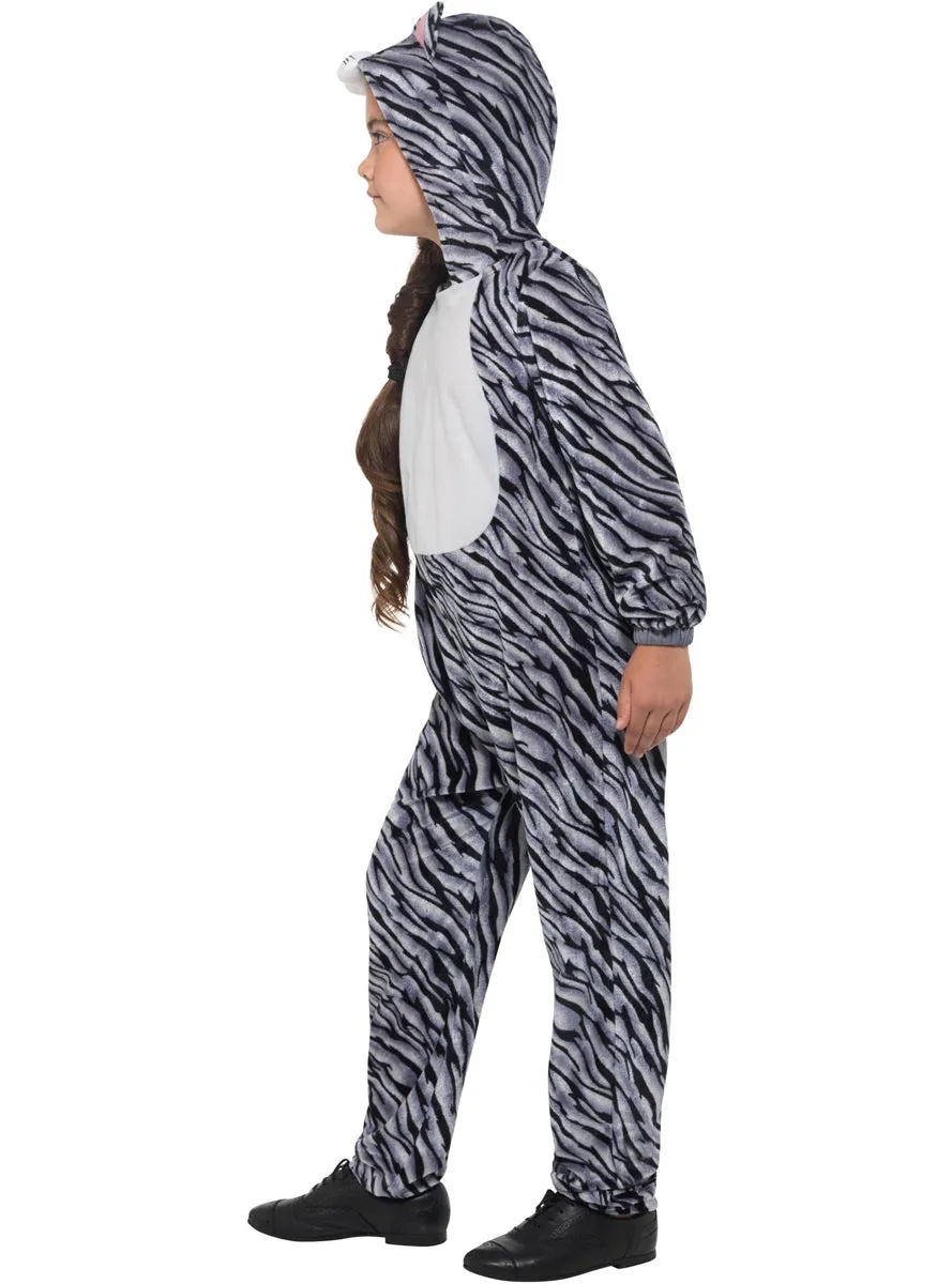 Striped Tabby Cat Girls Onesie Costume