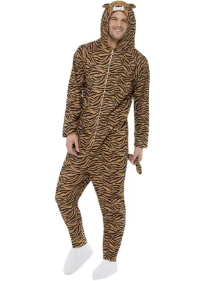 Striped Tiger Mens Onesie Costume