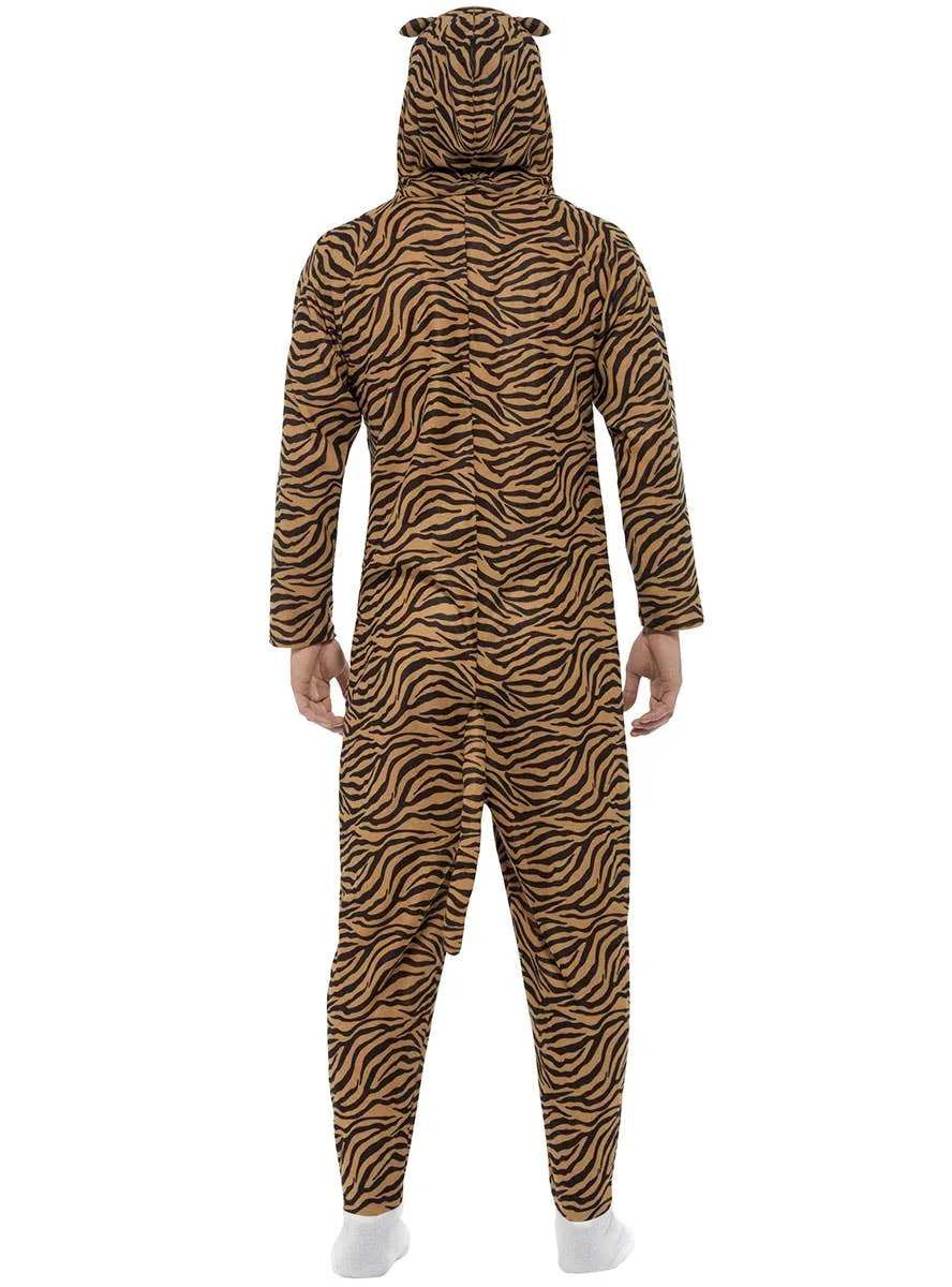 Striped Tiger Mens Onesie Costume