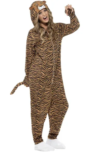 Striped Tiger Womens Onesie Costume