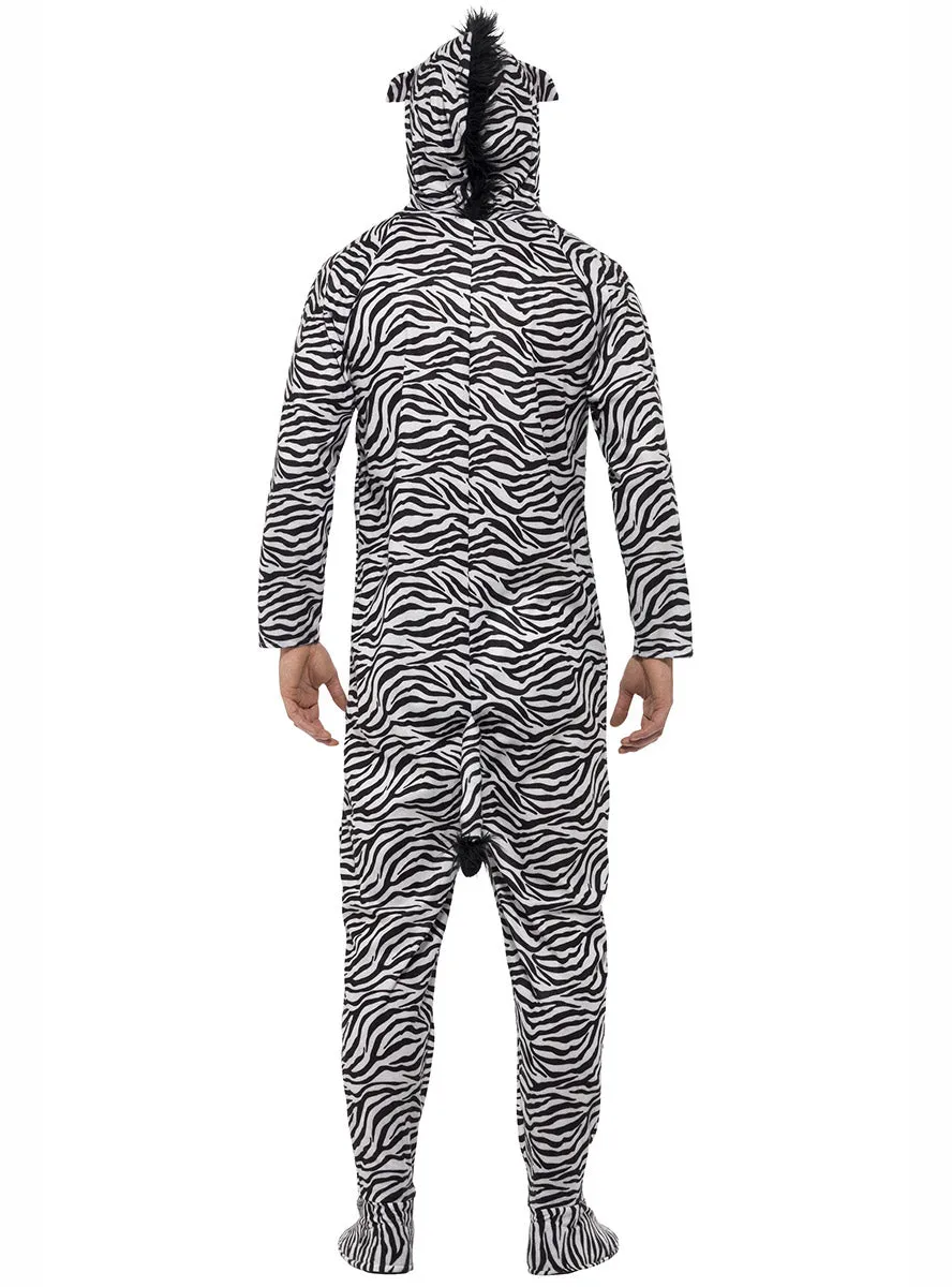 Striped Zebra Womens Animal Onesie Costume