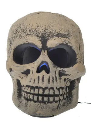 Strobing Light Up Skull Head Halloween Decoration