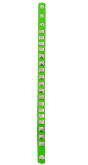 Studded 80s Neon Green Punk Choker Accessory