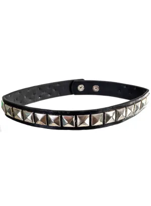 Studded Silver and Black Punk Costume Choker
