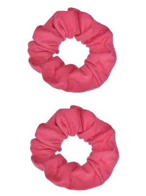 Stylish Pink 1980s Hair Scrunchies 2 Pack