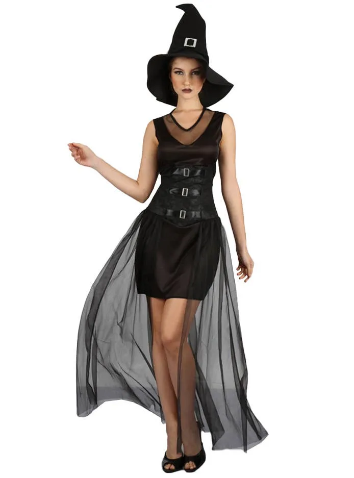Stylish Wicked Witch Womens Halloween Costume
