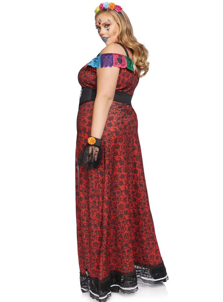 Sugar Skull Day of the Dead Womens Plus Size Costume