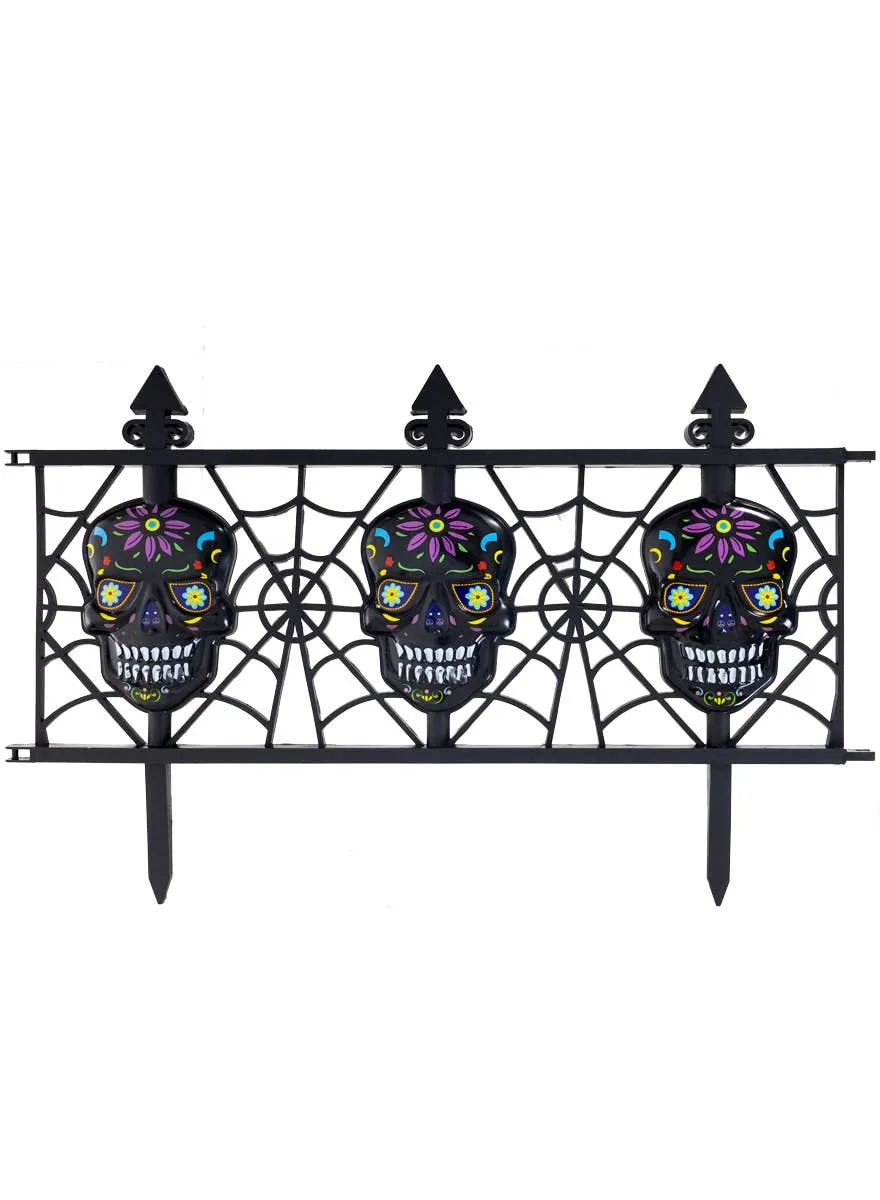 Sugar Skull Lawn Fence Halloween Decoration