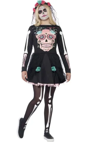 Sugar Skull Sweetie Teen Girls Costume