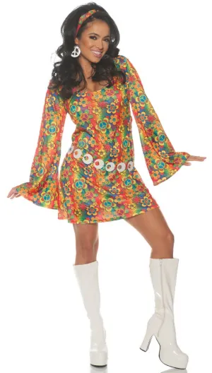 Summer Hippie Womens 1960s Costume