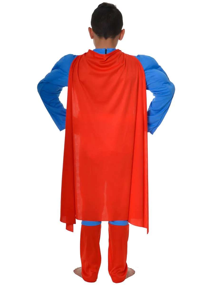 Super Boy Kids Movie Character Fancy Dress Costume